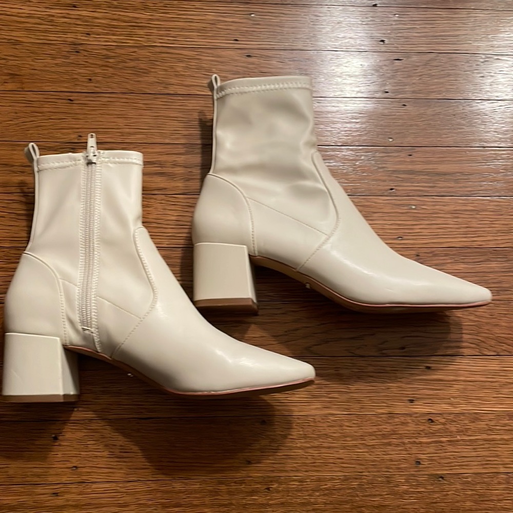 Cream colored Aldo Ankle Boots.  Warn Once! Like new.  Size 8